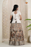 Gold Honey Rose Traditional Pattu Pavadai Set for Girls