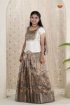 Gold Honey Rose Traditional Pattu Pavadai Set for Girls