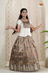 Gold Honey Rose Traditional Pattu Pavadai Set for Girls