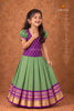Parrot Green Mini BlocksTraditional Pattu Pavadai Sets