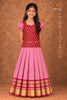 Pink Mini BlocksTraditional Pattu Pavadai Sets