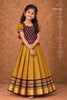 Yellow Mini BlocksTraditional Pattu Pavadai Sets