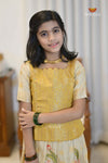 Onam Half White Veenai Traditional Pattu Pavadai