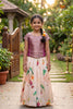 Half White Tussar Vazhai Traditional Pattu Pavadai Sets