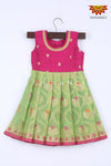 Girl Green Moroccan Floral Baby Frock 