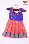 Bhagalpuri Baby Frock in Peach