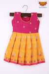 Girl Yellow Moroccan Floral Baby Frock 