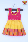 Girl Yellow Multicolor Petals Baby Frock 