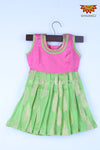 Girl Green Pine Flower Baby Frock 
