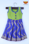 Girl Blue and Green Lighting Baby Frock 