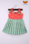 Girl Blue Rose Pastel Baby Frock 