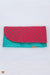 Green with pink Women’s Multipurpose Fabric Clutch 