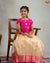 Girls Pink Pure Tissue Pattu Pavadai | Langa