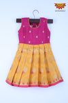 Girl Yellow Moroccan Floral Baby Frock 