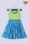 Girl Blue Taffeta Jimmiki Baby Frock 