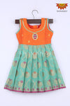Girl Royal Blue Maroccon Baby Frock 