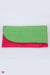 Pink and Green Women’s Multipurpose Fabric Clutch 