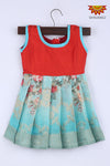 Girl Blue Digital Print Baby Frock 