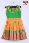 Girl Yellow Tiny Feather Baby Frock 