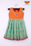 Girl Green Moroccan Floral Baby Frock 