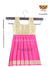 Girls Pink Frock Tissue Gold 