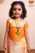 Orange Organza Tissue Boarder Girls Pattu Pavadai 
