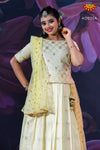Sandle Pastel Golden Butta Lehenga For Girls 