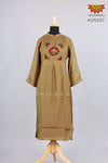 Green Embroidery Linen Kurti 