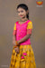 Yellow Water Lilly Pattu Pavadai for Girls 