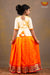 Girls Orange Silk Paithani Pattu Pavadai 