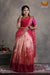 Teen girls pink skirt and EMB dupatta half saree langa davani
