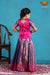 Girls Royal Blue Lilly Bud Pattu Pavadai | Langa