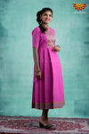 Girls Pink Cotton arrow Frock !!! 