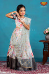 Girls Grey Digital Roja Lehenga !!!