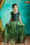 Girls Green KGF Bandhini Pattu Pavadai | Langa 