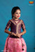 Girls Pink Copper Yentra Pattu Pavadai | Langa