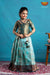 Girls Sky Blue Copper Yentra Pattu Pavadai | Langa