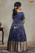Navy Blue Mary Gold Long Gown For Girls !!!