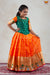Orange Peacock Paithani Pattu Pavadai for girls | langa !!!