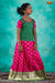 Pink Satin Rangoli Pattu Pavadai For girls