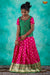 Pink Satin Rangoli Pattu Pavadai For girls