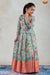 Pink Algae Long Gown for Girls - Green