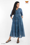 Blue Floral Print Dress