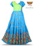 Girls Blue Embroidery parrot Long Gown 