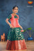 Girls Green Peace Lilly Banaras Pattu pavadai 
