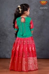 Girls Pink Cap Lilly Pattu Pavadai 