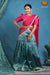 Girls Green Checks Chanbali Half saree | Langa Davani 