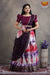 Girls Purple Shibori Fire Half Saree 