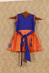 Orange Baby Girls Pattu Frock