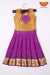 Girls Art Silk Pattu Pavadai Purple